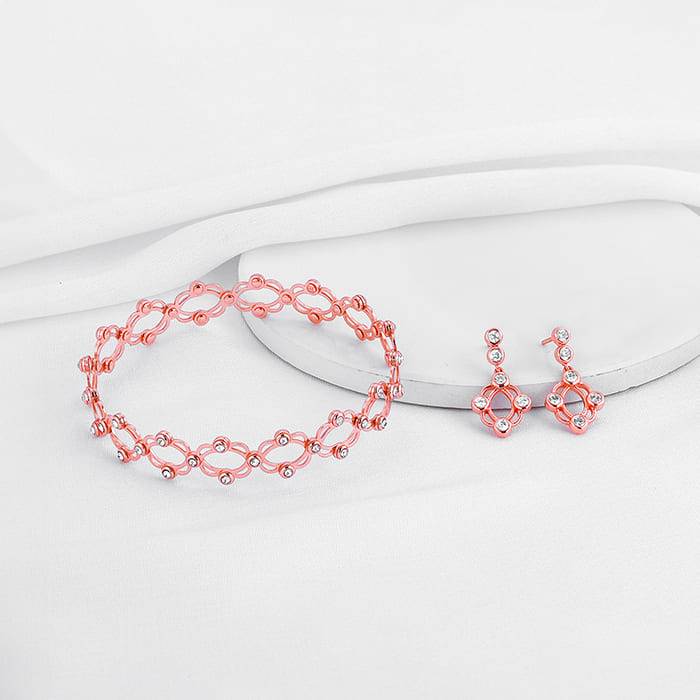 Giva 925 Silver Rose Gold Supple Set Of Two| Gifts For Women And Girls | With Certificate  : BR044ER02538