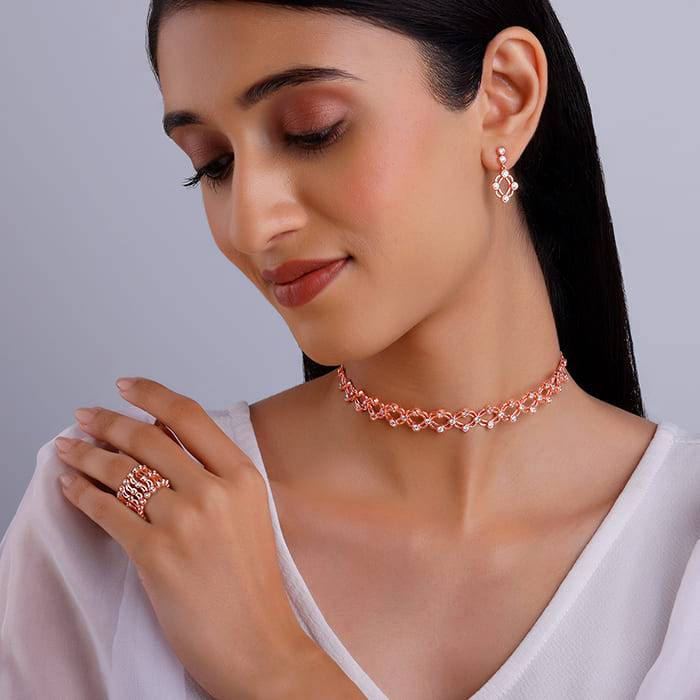 Giva 925 Silver Rose Gold Supple Set Of Three| Gifts For Women And Girls | With Certificat : BR044PD02290ER02538