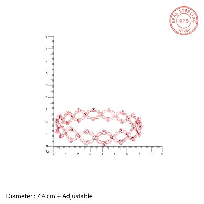 Giva 925 Silver Rose Gold Supple Set Of Three| Gifts For Women And Girls | With Certificat : BR044PD02290ER02538