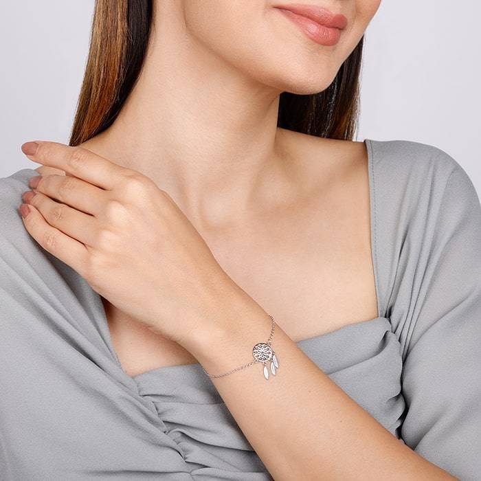 Silver Dreamcatcher Bracelet : BR0455