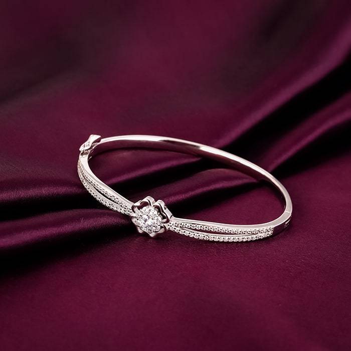 Almightyfashion Sterling Silver Zircon Rhodium Bracelet Price In India - Foto 10