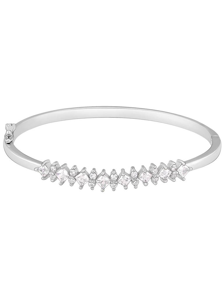 GIVA 925 Sterling Silver Studded Zircon Elegance Bracelet