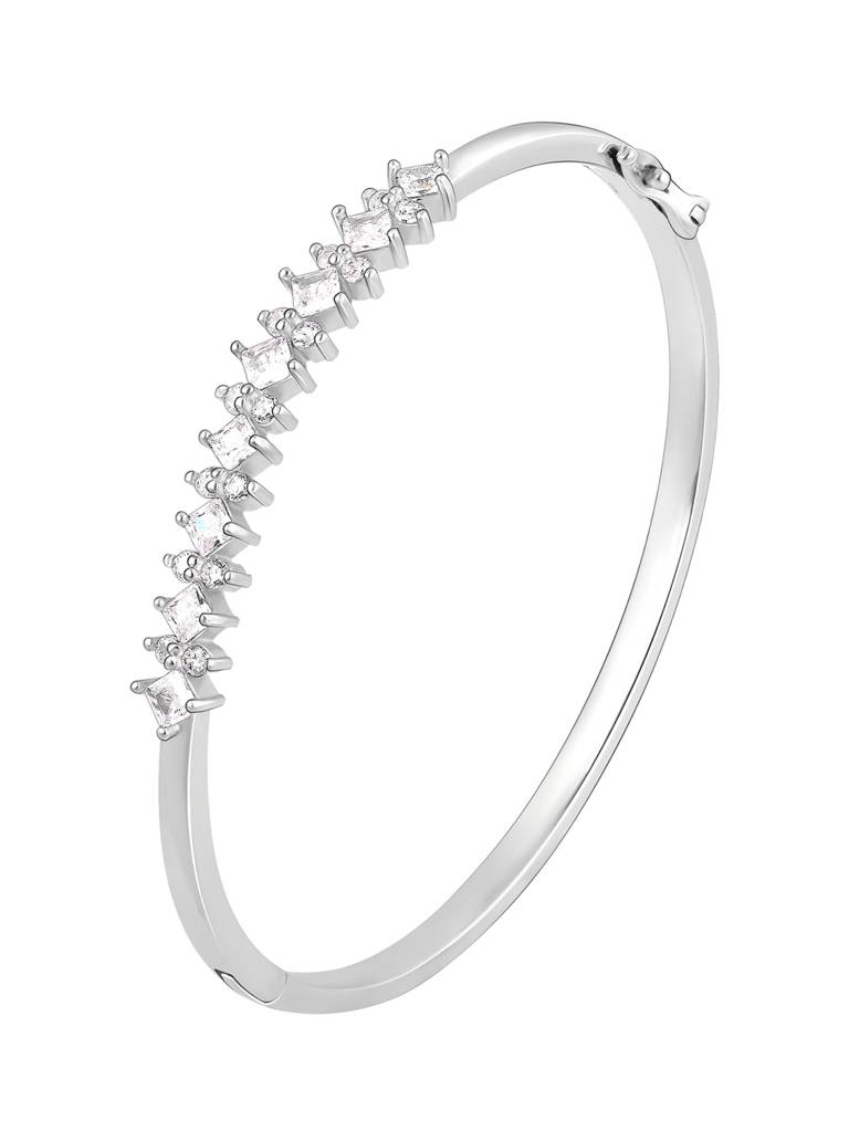 GIVA 925 Sterling Silver Studded Zircon Elegance Bracelet