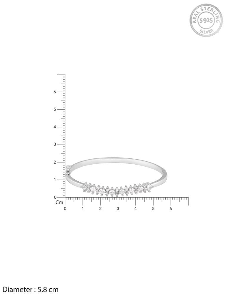 GIVA 925 Sterling Silver Studded Zircon Elegance Bracelet