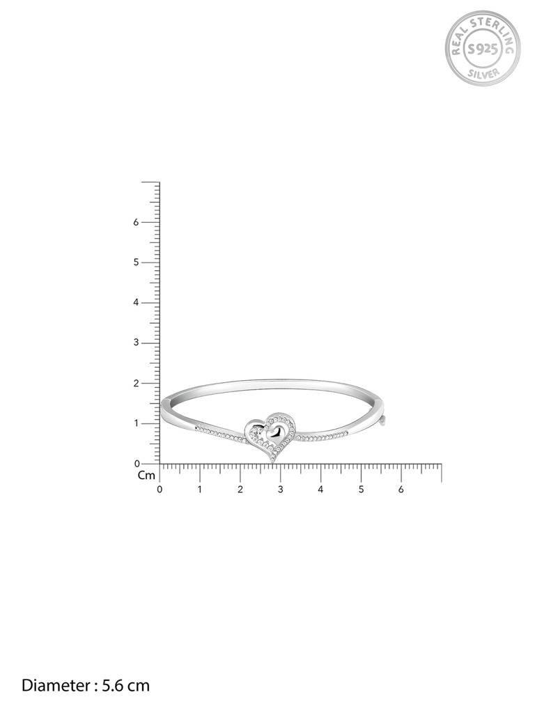 GIVA 925 Sterling Silver Heart in Love Bangle Bracelet