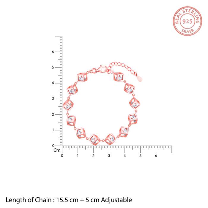 Rose Gold Cubic Crystal Bracelet : BR047