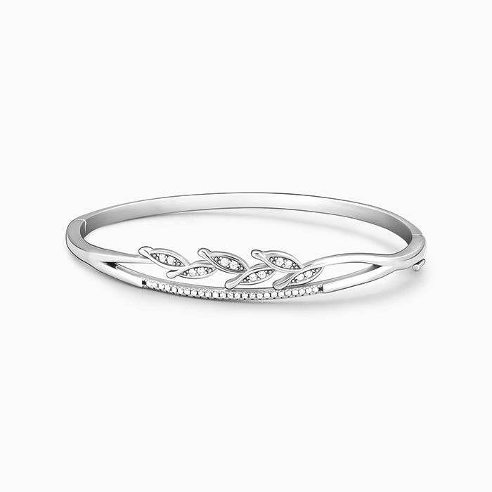 Silver Leaf Centrepiece Bracelet : BR0482