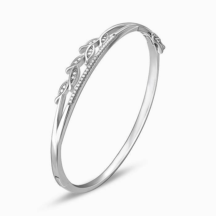 Silver Leaf Centrepiece Bracelet : BR0482
