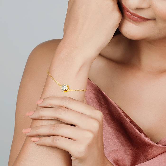 Golden Beads Of Love Bracelet : BR0498