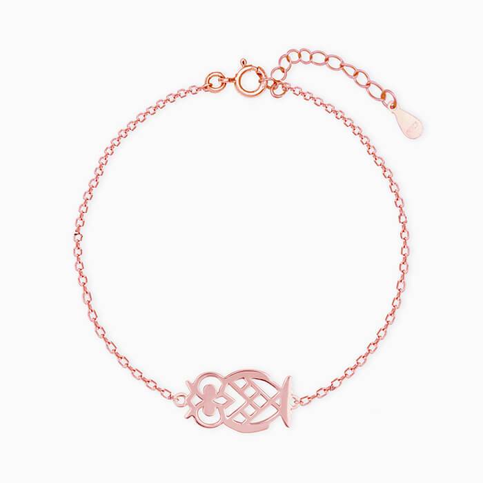 Rose Gold Wisdom Of Owl Bracelet : BR0519