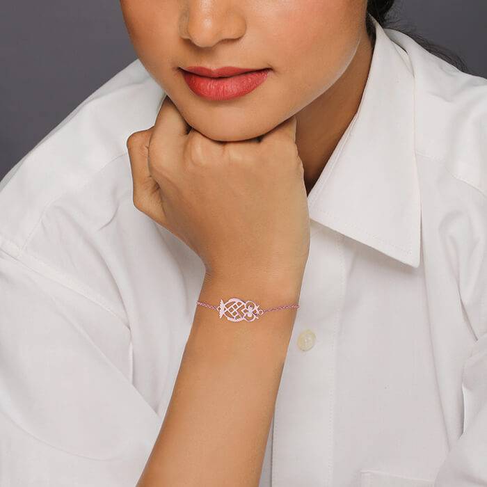 Rose Gold Wisdom Of Owl Bracelet : BR0519