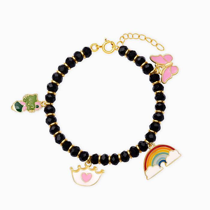 Golden Colourful Charm Infant Bracelet (0-18 Months) : BR0529