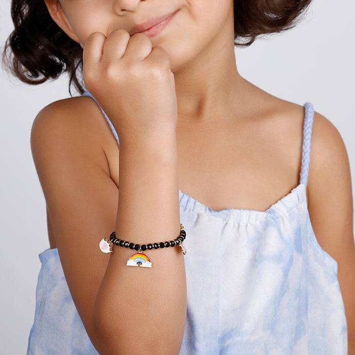 Golden Colourful Charm Infant Bracelet (0-18 Months) : BR0529