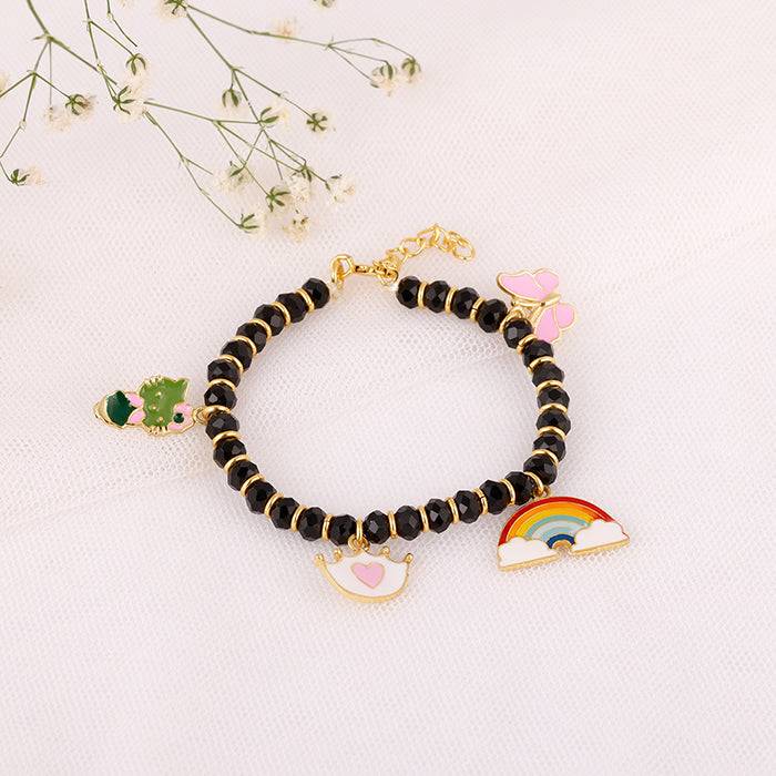 Golden Colourful Charm Infant Bracelet (0-18 Months) : BR0529