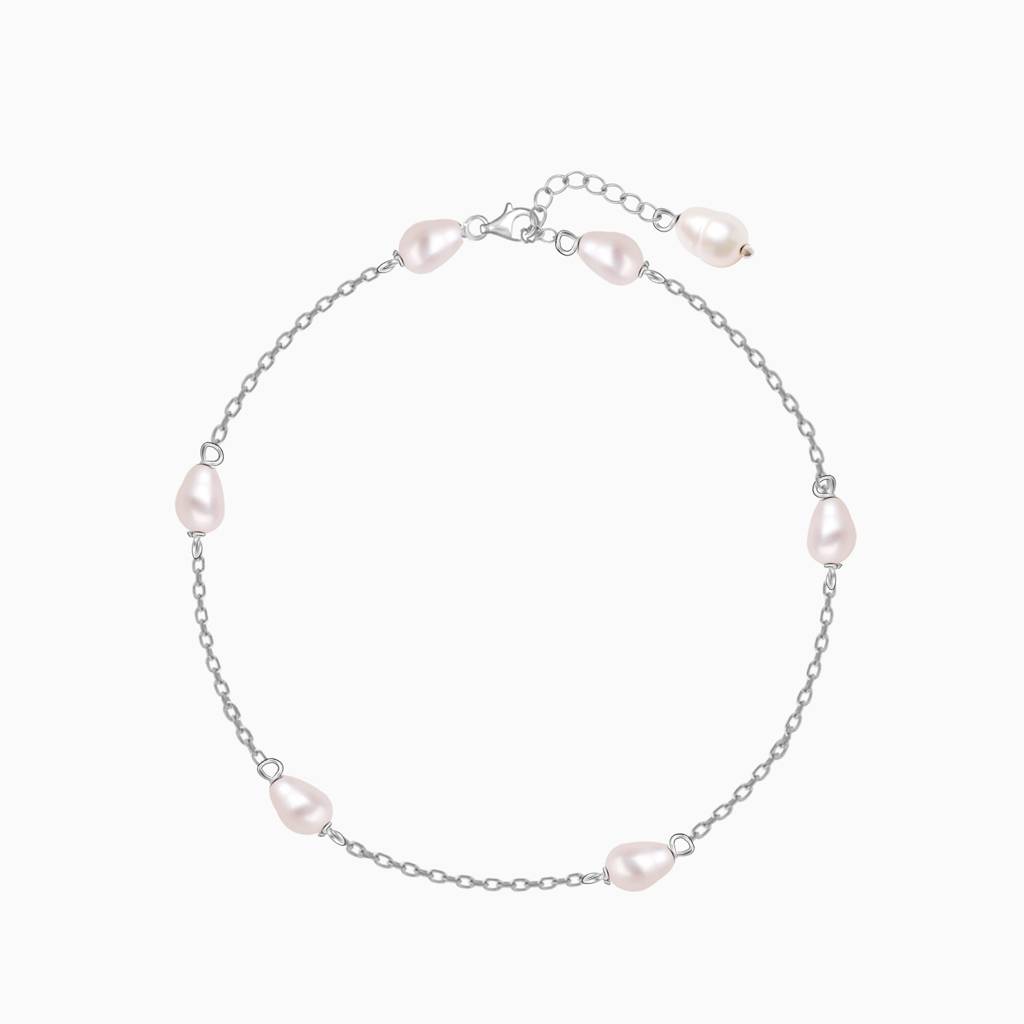 Silver Iridescent Pearl Bracelet : BR0530