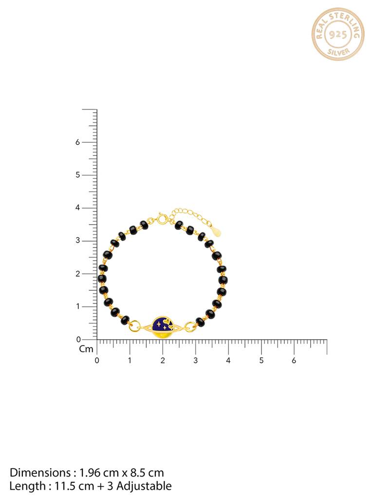 GIVA 925 Sterling Silver Golden Planet of Love Infant Bracelet