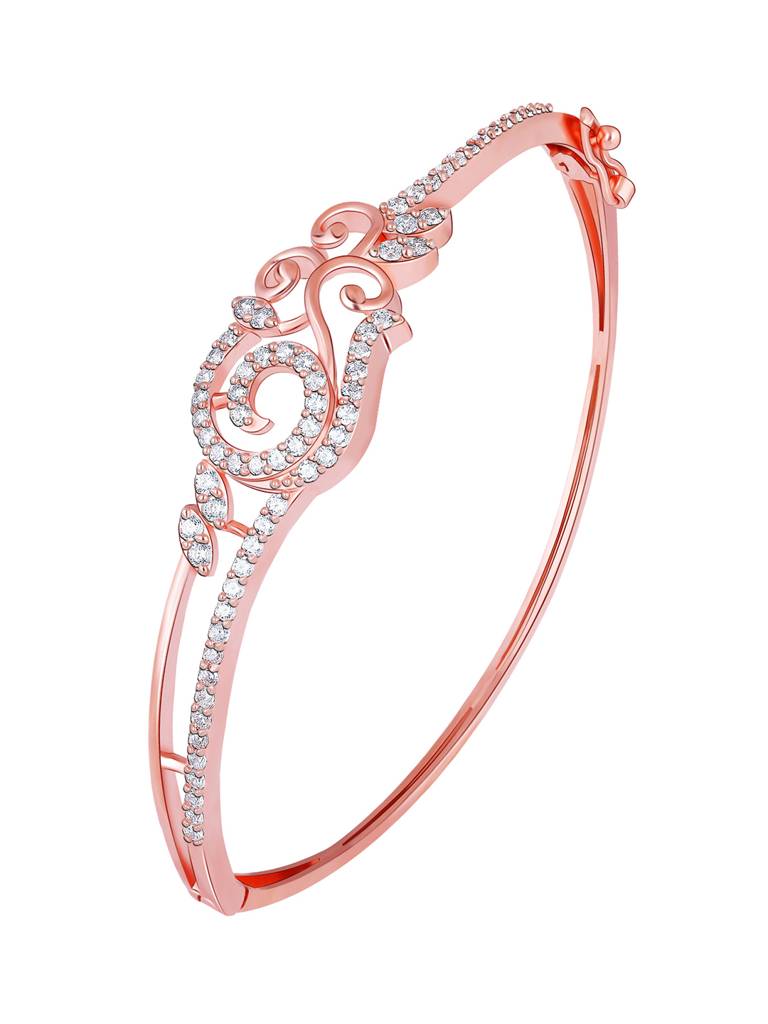GIVA 925 Sterling Silver Rose Gold Musical Romance Bracelet
