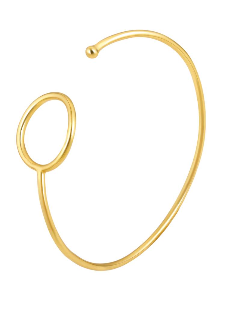 GIVA 925 Sterling Silver Golden Hula Hoop Bracelet
