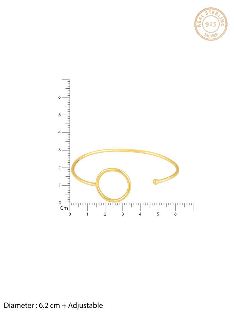 GIVA 925 Sterling Silver Golden Hula Hoop Bracelet