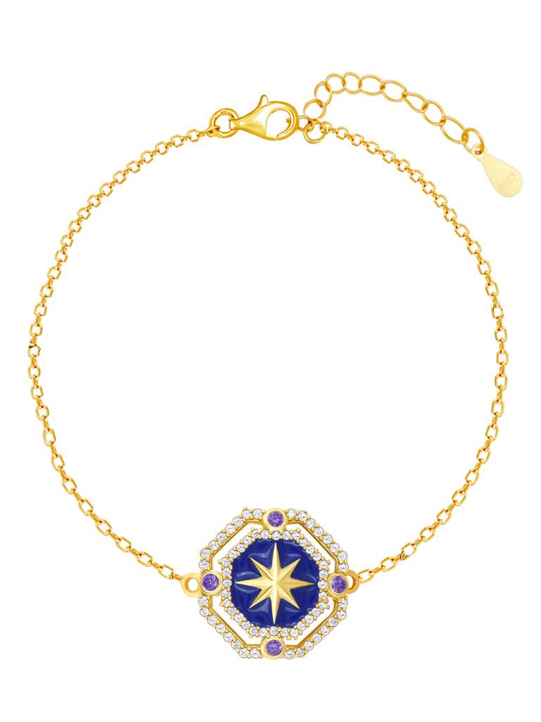 GIVA 925 Sterling Silver Golden St Peters Church Sky of Love Bracelet