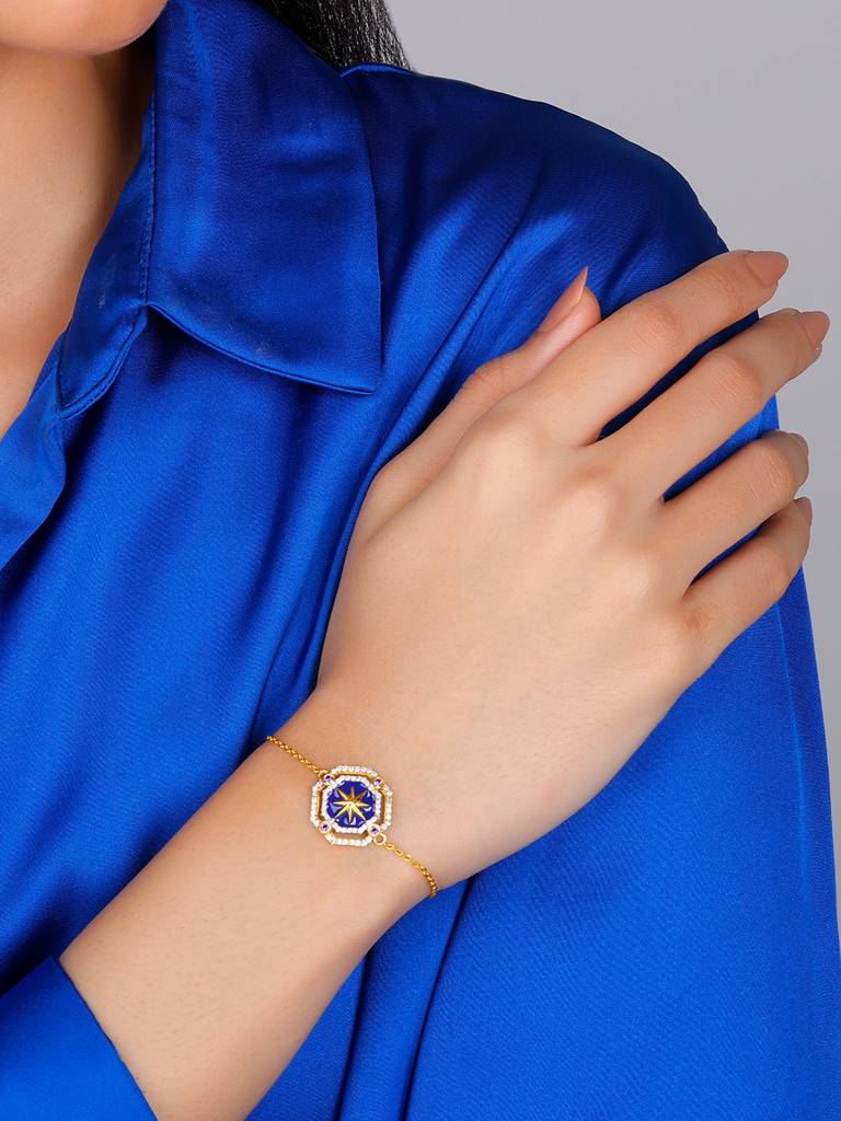 GIVA 925 Sterling Silver Golden St Peters Church Sky of Love Bracelet