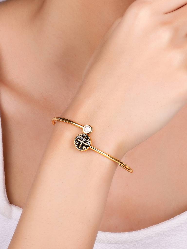 GIVA 925 Sterling Silver Golden Baroque Bracelet