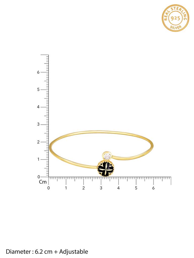 GIVA 925 Sterling Silver Golden Baroque Bracelet