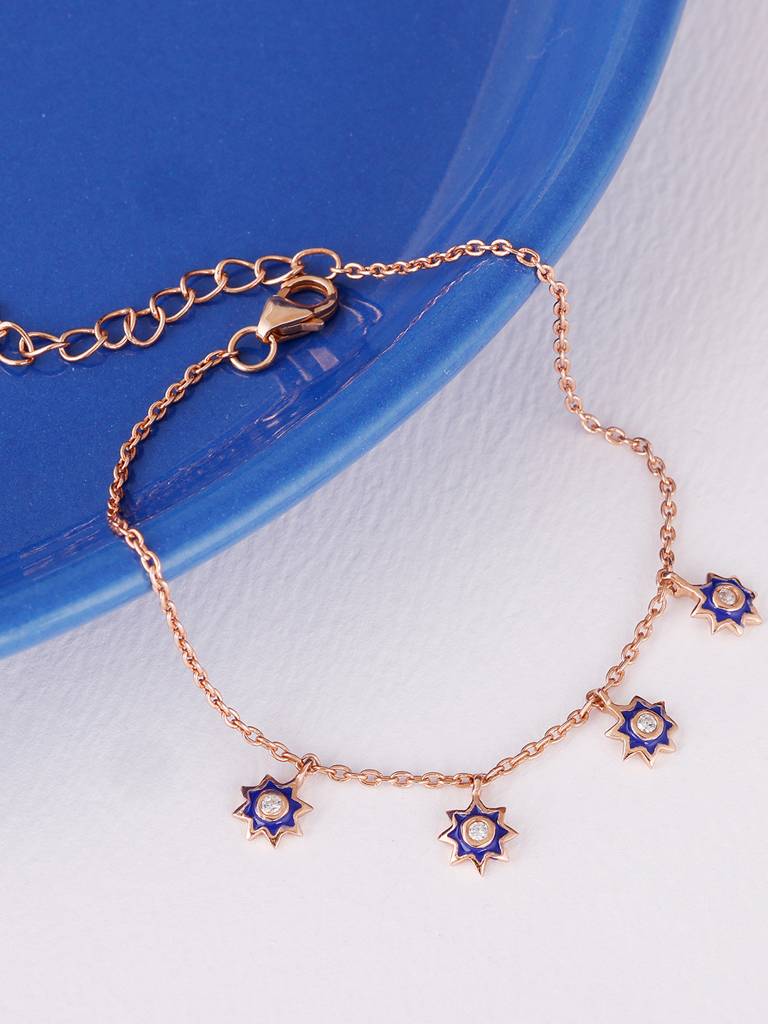 GIVA 925 Sterling Silver Rose Gold Mughal Architecture Bracelet