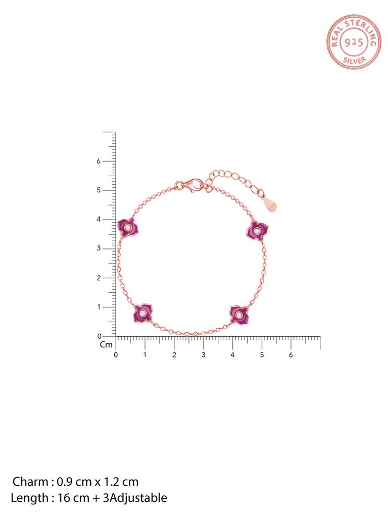 GIVA 925 Sterling Silver Rose Gold Hawa Mahal Bracelet
