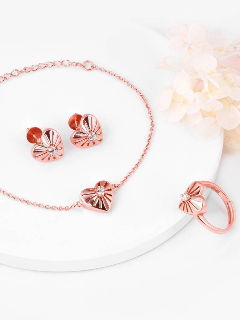 GIVA 925 Sterling Silver Rose Gold The Sunshine of My Life Set