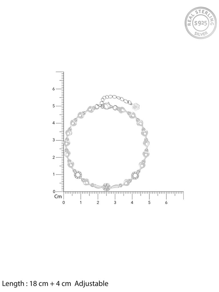 GIVA 925 Sterling Silver Floral Heart Story Bracelet