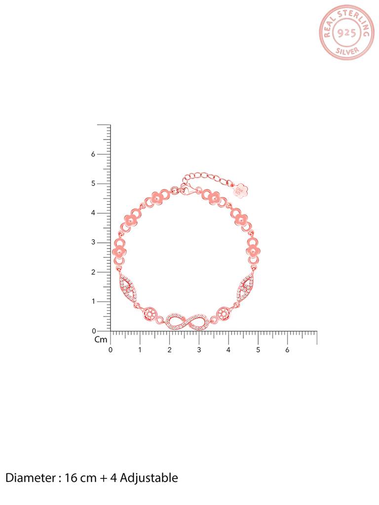 GIVA 925 Sterling Silver Rose Gold Forever Infinity Love Bracelet