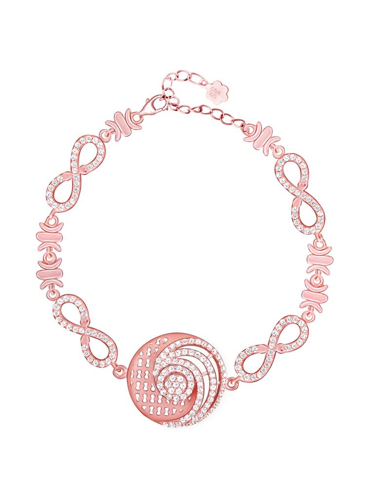 GIVA 925 Sterling Silver Rose Gold Shell of Love Bracelet