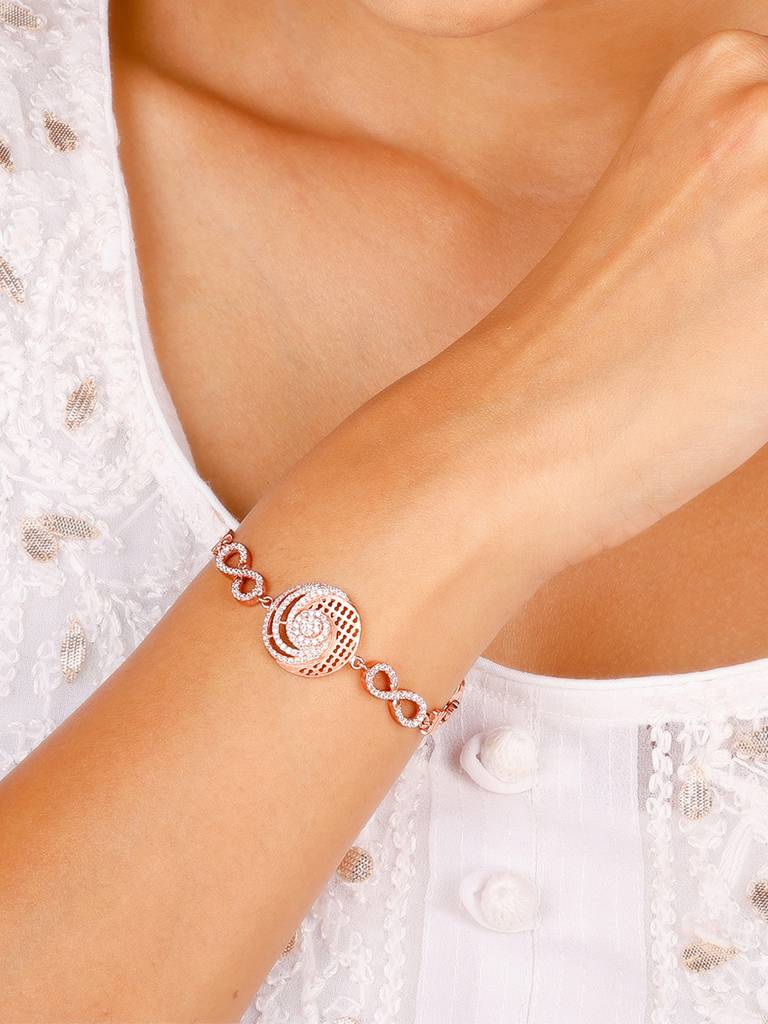 GIVA 925 Sterling Silver Rose Gold Shell of Love Bracelet