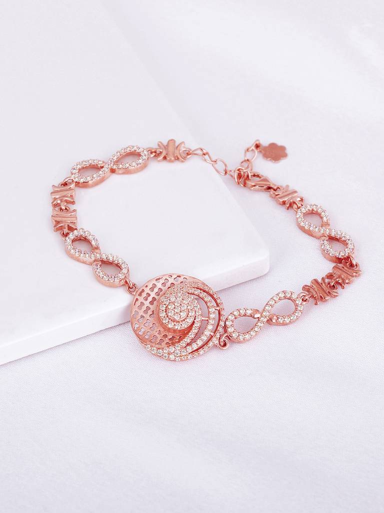 GIVA 925 Sterling Silver Rose Gold Shell of Love Bracelet