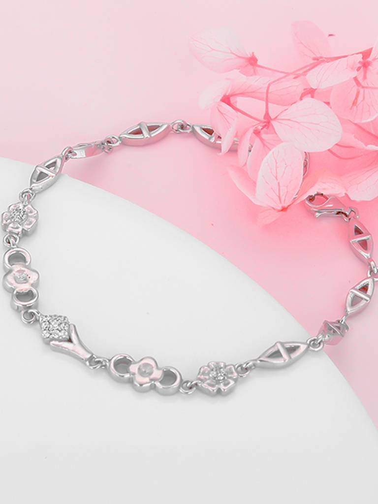 GIVA 925 Sterling Silver Sparkling Romance Bracelet