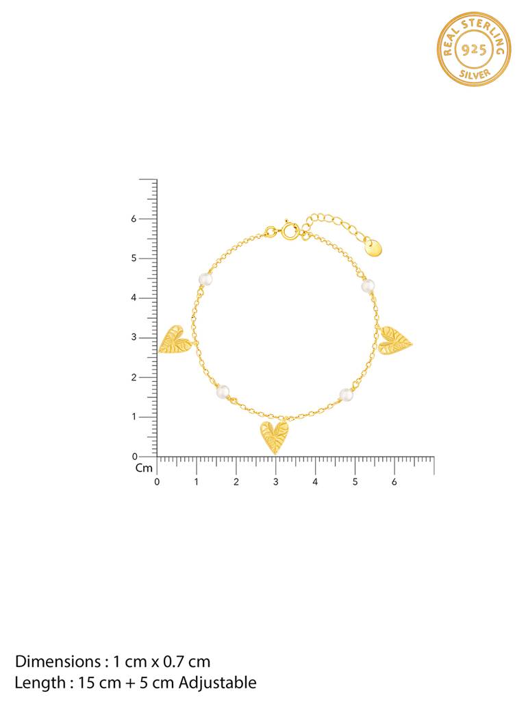 GIVA 925 Sterling Silver Golden Love In Nature Bracelet