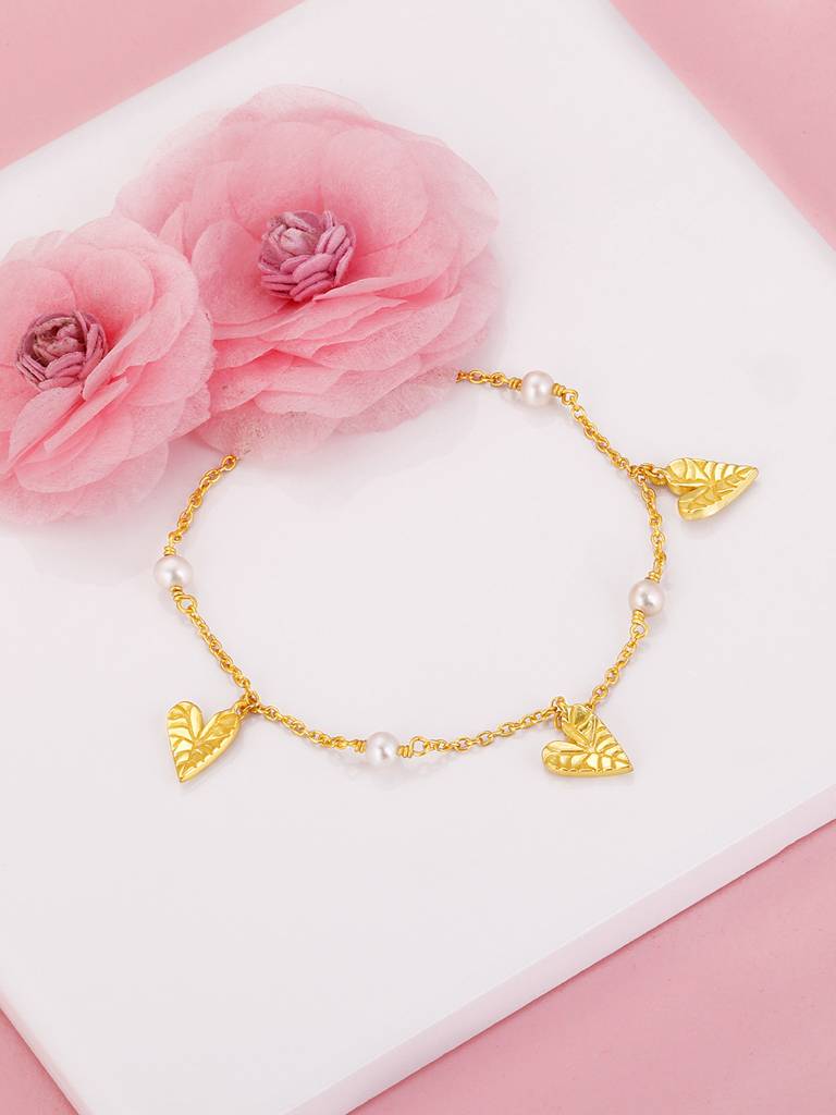 GIVA 925 Sterling Silver Golden Love In Nature Bracelet