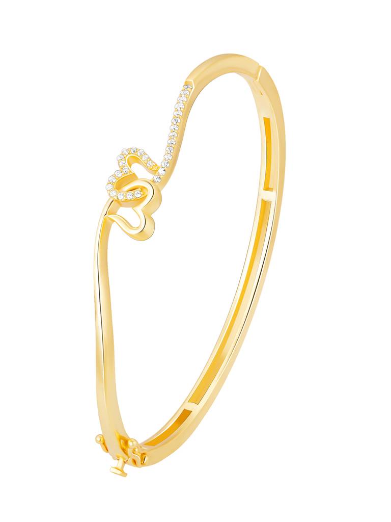 Giva 925 Sterling Silver Golden Upside Down Heart Bracelet