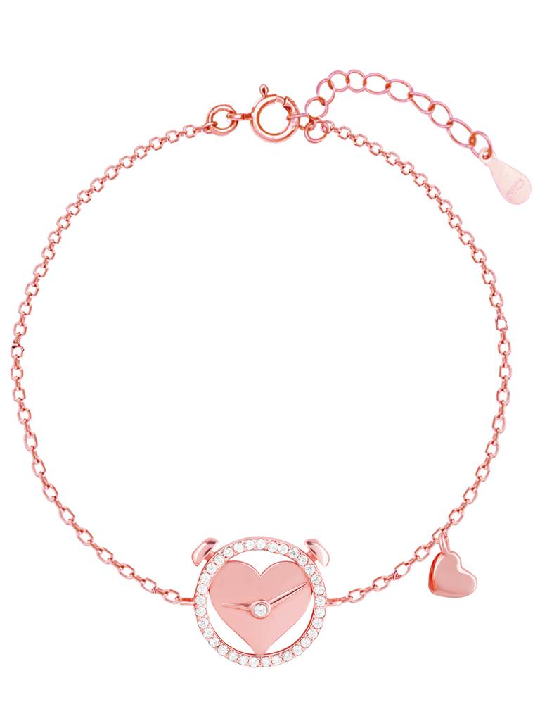 GIVA 925 Sterling Silver Rose Gold I Miss You Bracelet