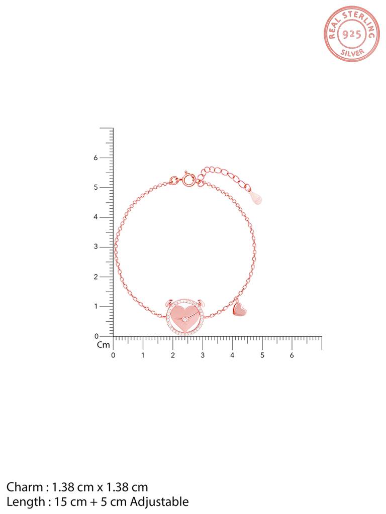 GIVA 925 Sterling Silver Rose Gold I Miss You Bracelet