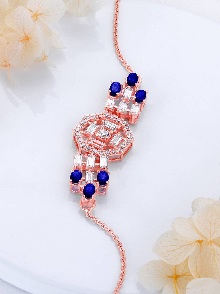 Giva 925 Sterling Silver Anushka Sharma Rose Gold Statement Bracelet