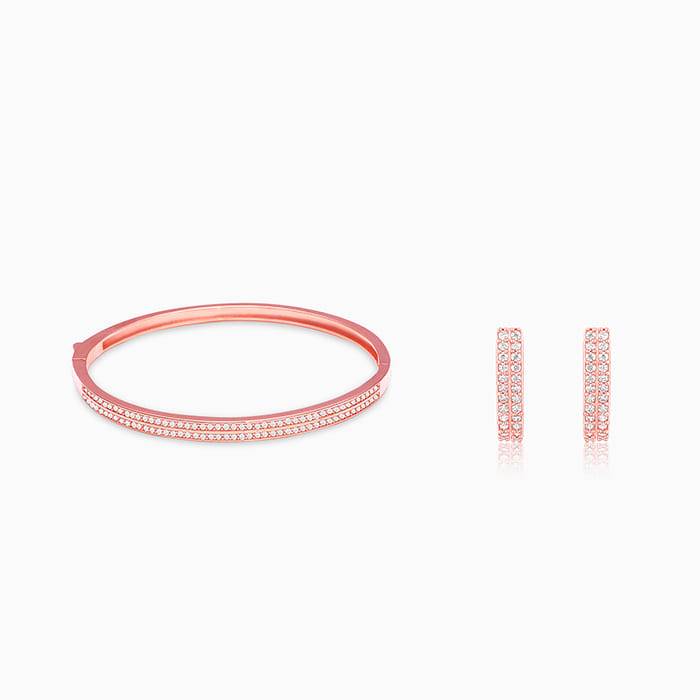 Giva 925 Silver Rose Gold Slender Set Of Two| Gifts For Women And Girls | With Certificate : BR066ER02519