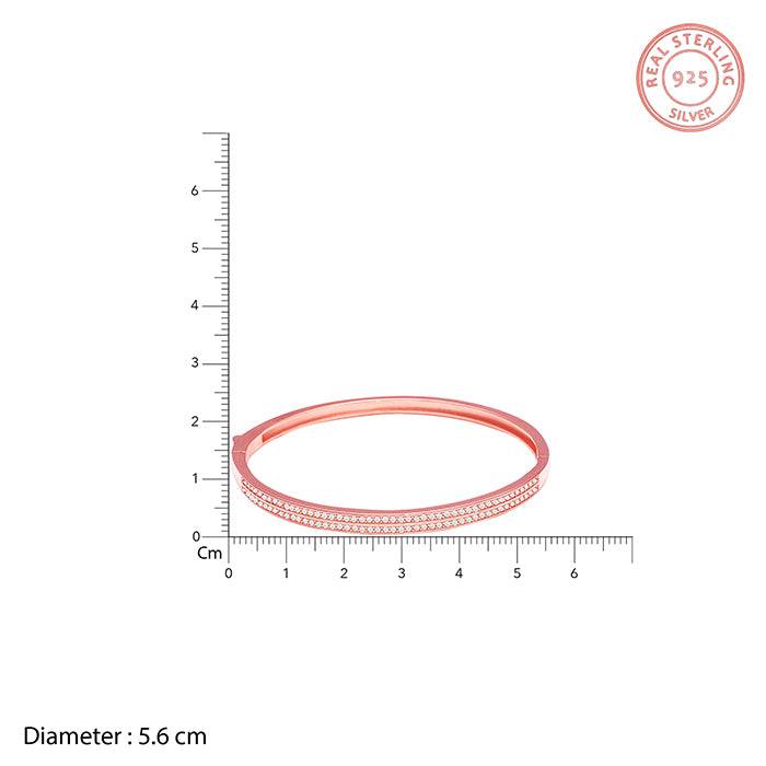 Giva 925 Silver Rose Gold Slender Set Of Two| Gifts For Women And Girls | With Certificate : BR066ER02519