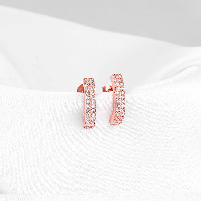 Giva 925 Silver Rose Gold Slender Set Of Two| Gifts For Women And Girls | With Certificate : BR066ER02519