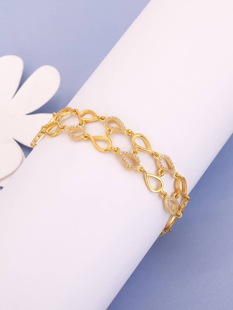 GIVA 925 Sterling Silver Anushka Sharma Golden Endearing Bracelet