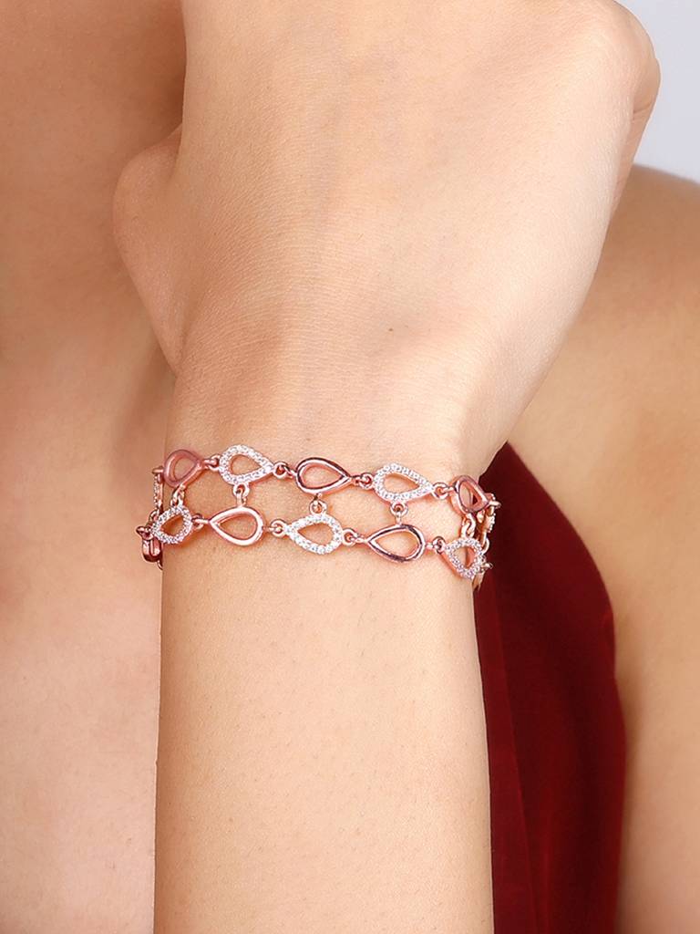 GIVA 925 Sterling Silver Anushka Sharma Rose Gold Endearing Bracelet