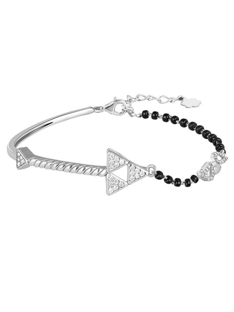 GIVA 925 Sterling Silver Cupids Arrow Mangalsutra Bracelet