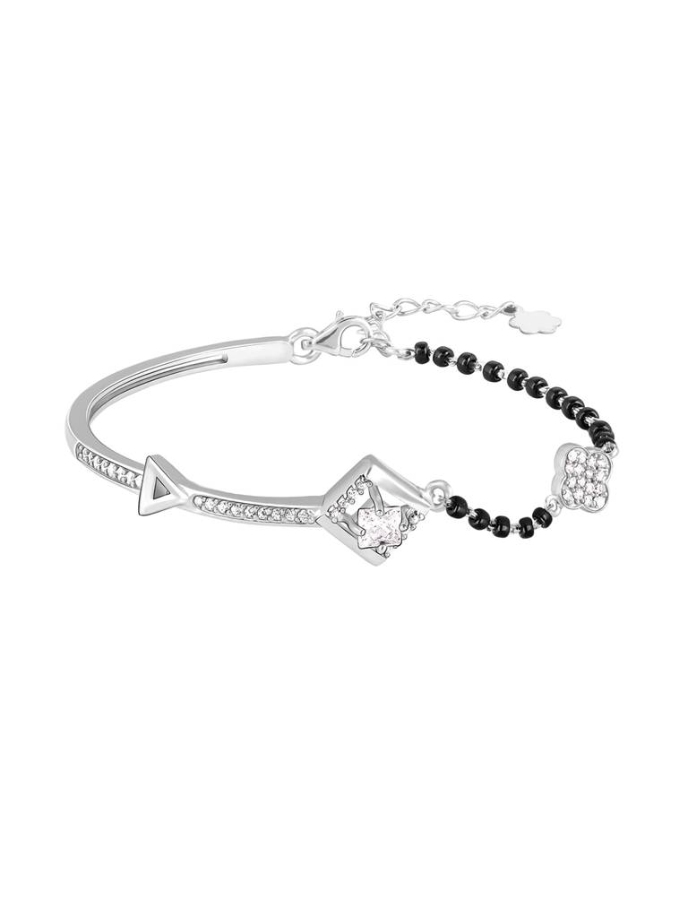 GIVA 925 Sterling Silver Love My Bae Mangalsutra Bracelet