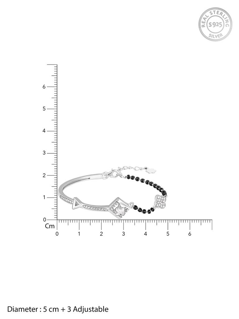 GIVA 925 Sterling Silver Love My Bae Mangalsutra Bracelet